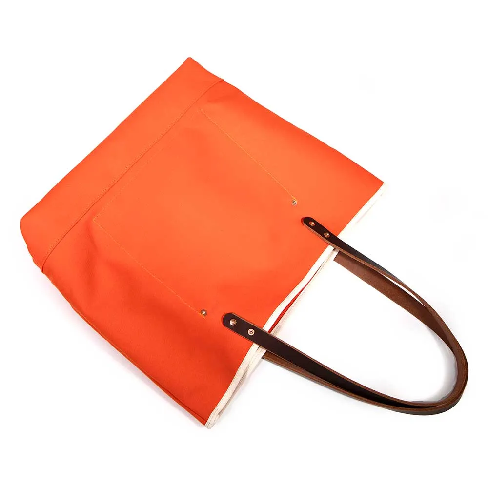 All Day Canvas Bucket Tote Flame Orange