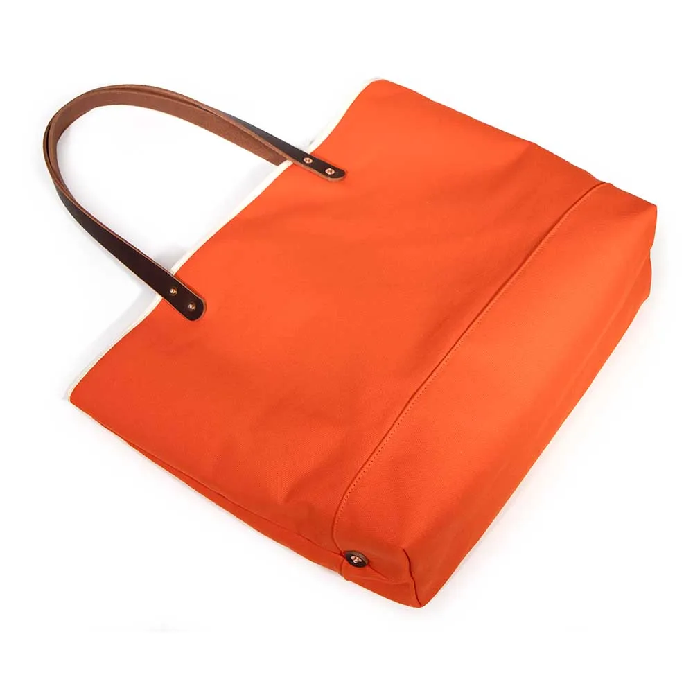 All Day Canvas Bucket Tote Flame Orange