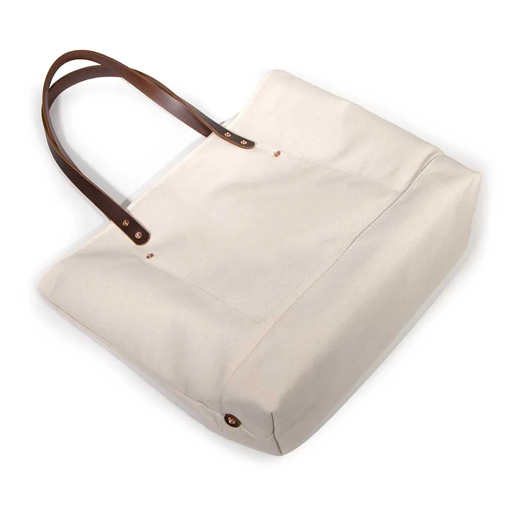 All Day Canvas Bucket Tote Natural