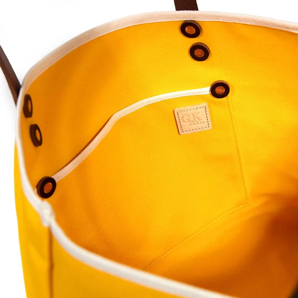 All Day Canvas Bucket Tote Solar Yellow