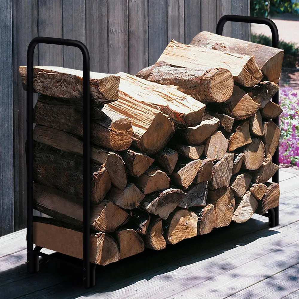 Amagabeli 4ft Firewood Rack   Large Canvas Firewood Carrier Log Tote