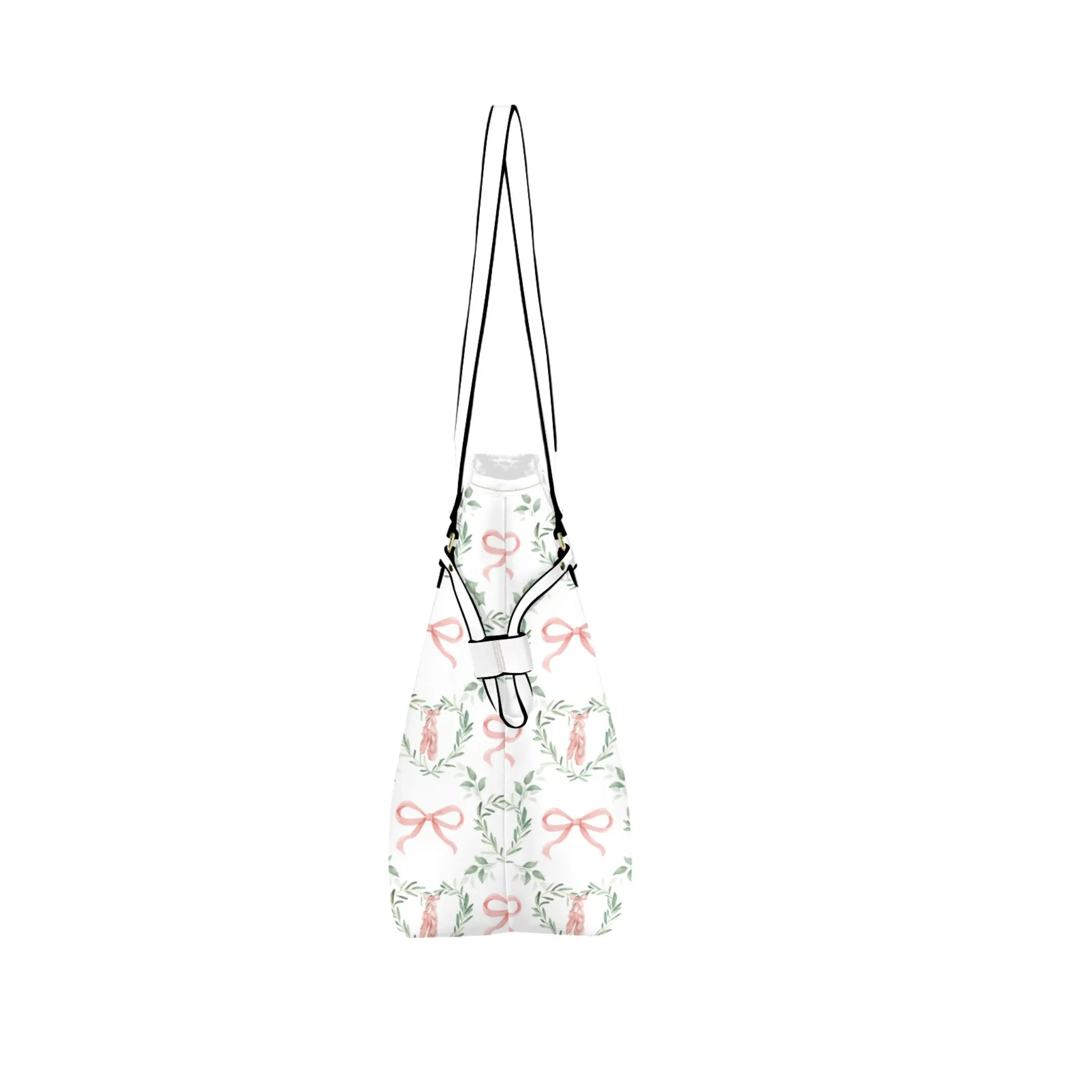 Ballet Bow Floral Leather Bag | Perfect Gift for Her | Elegant & Durable Fashion Tote