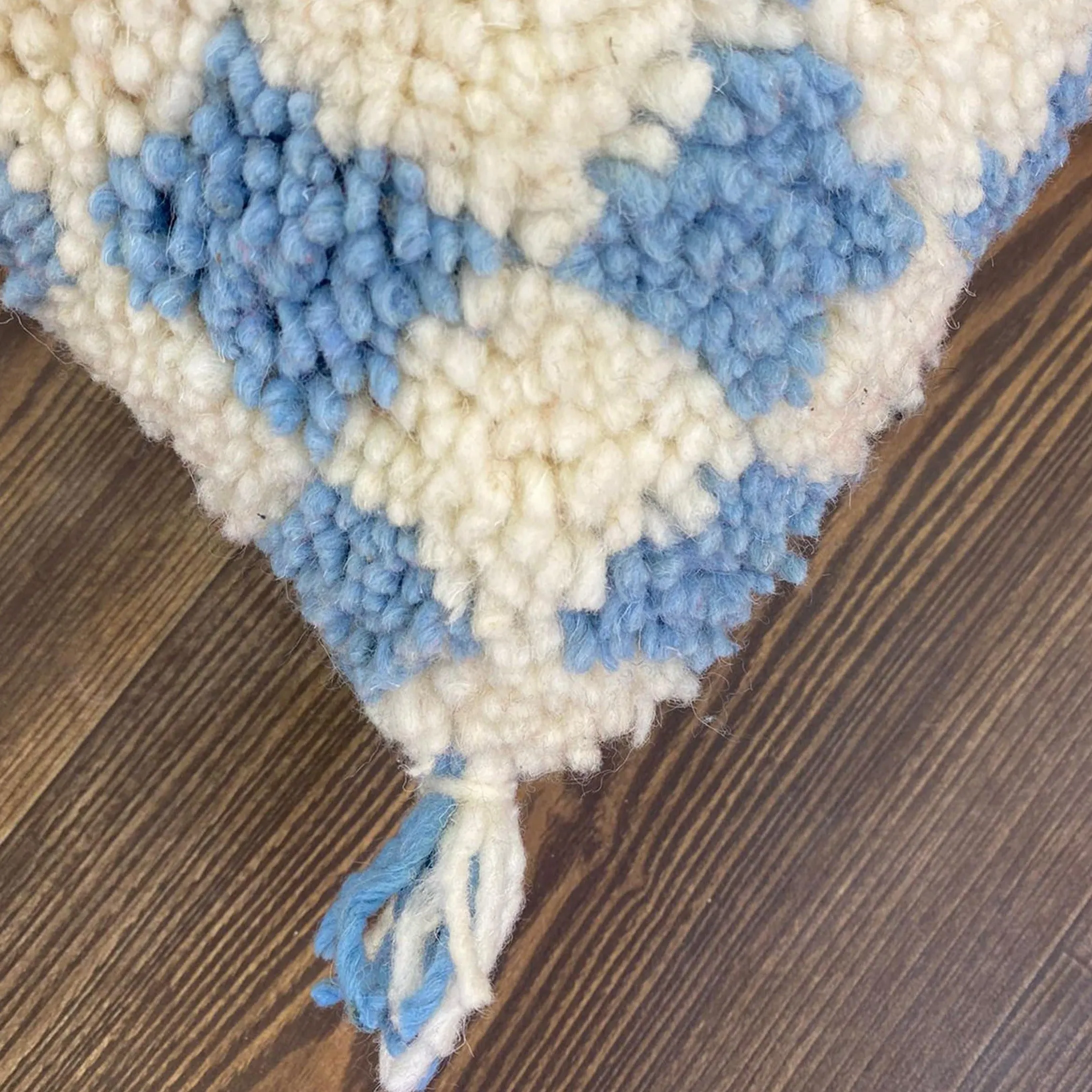 Berber Pillow Sky Blue Checkered