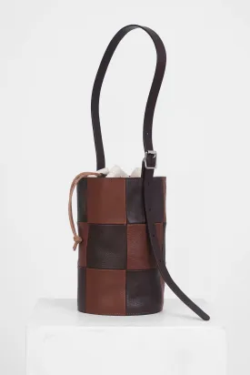 Bucket Bag in Chocolate & Tan Leather