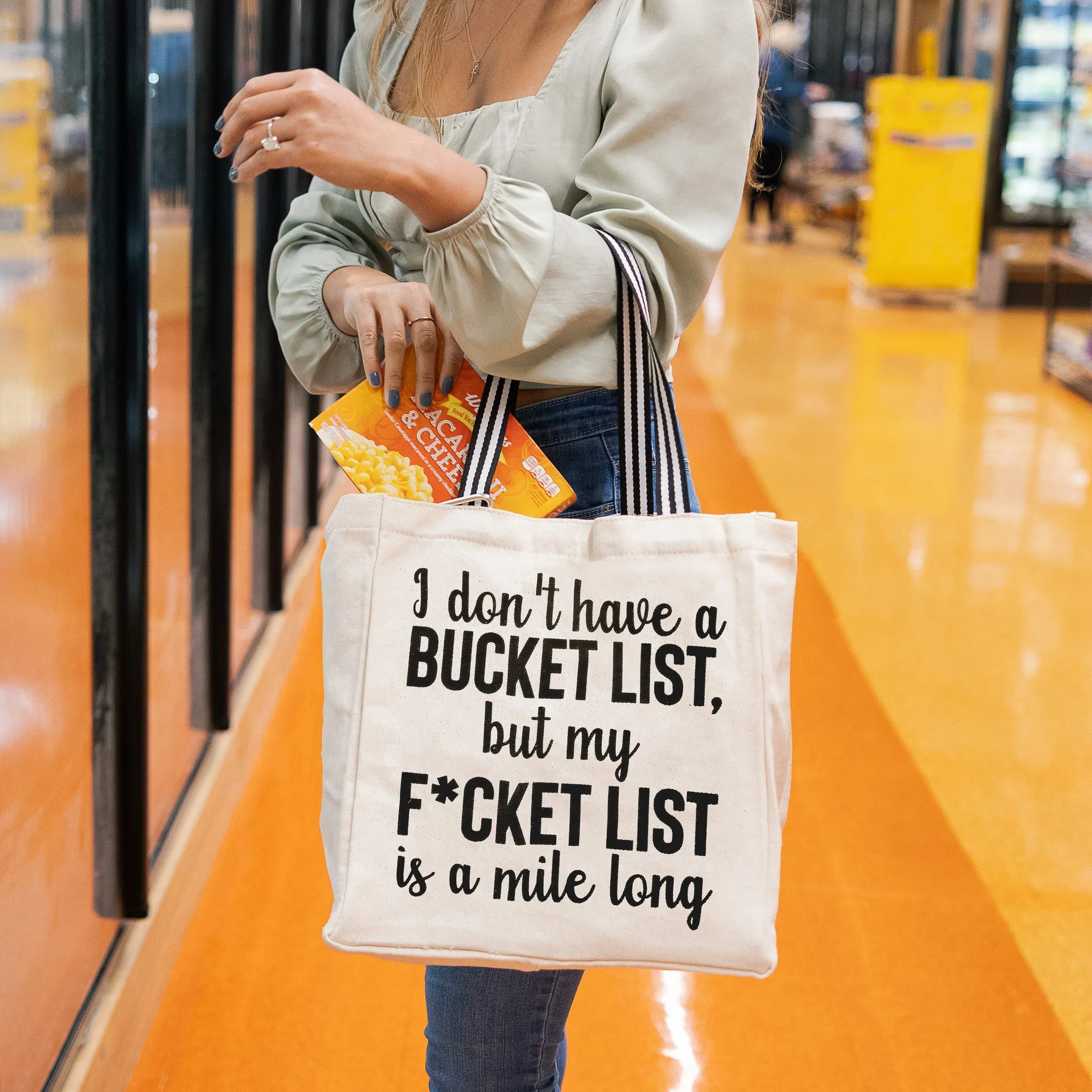 Bucket List 100% Cotton Twill Gift Bag