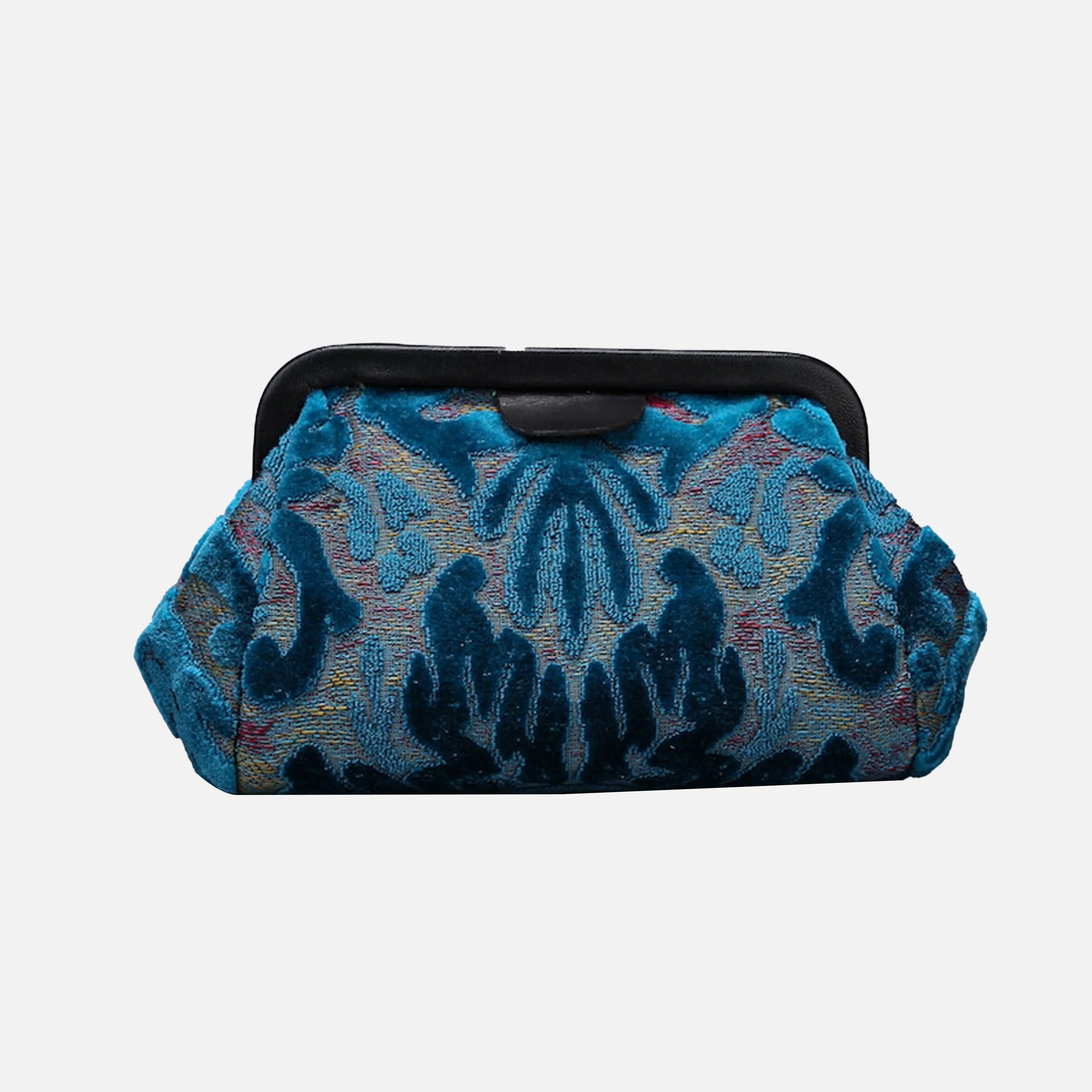 Burnout Velvet Aqua Blue Evening Bag Clutch