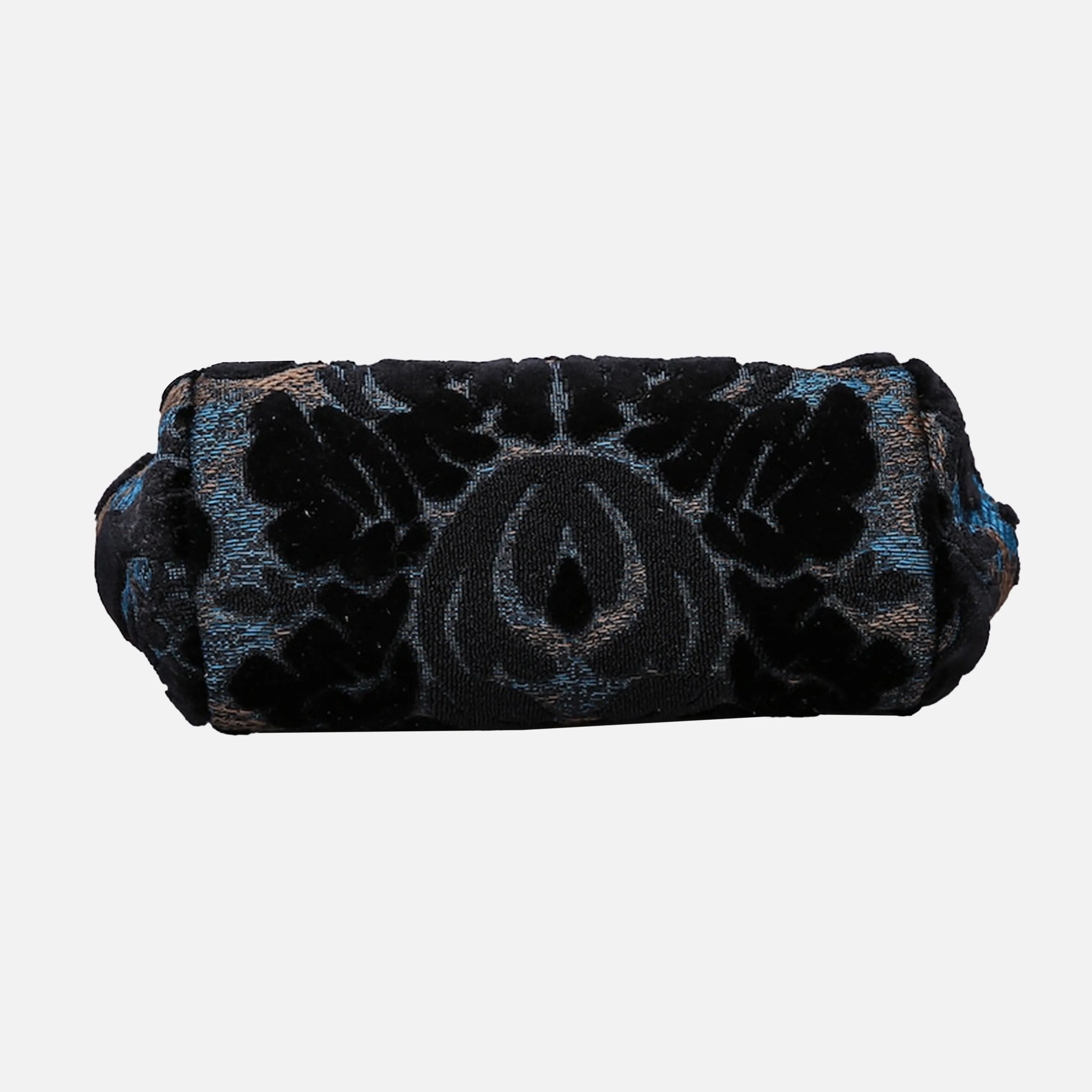 Burnout Velvet Black Evening Bag Clutch