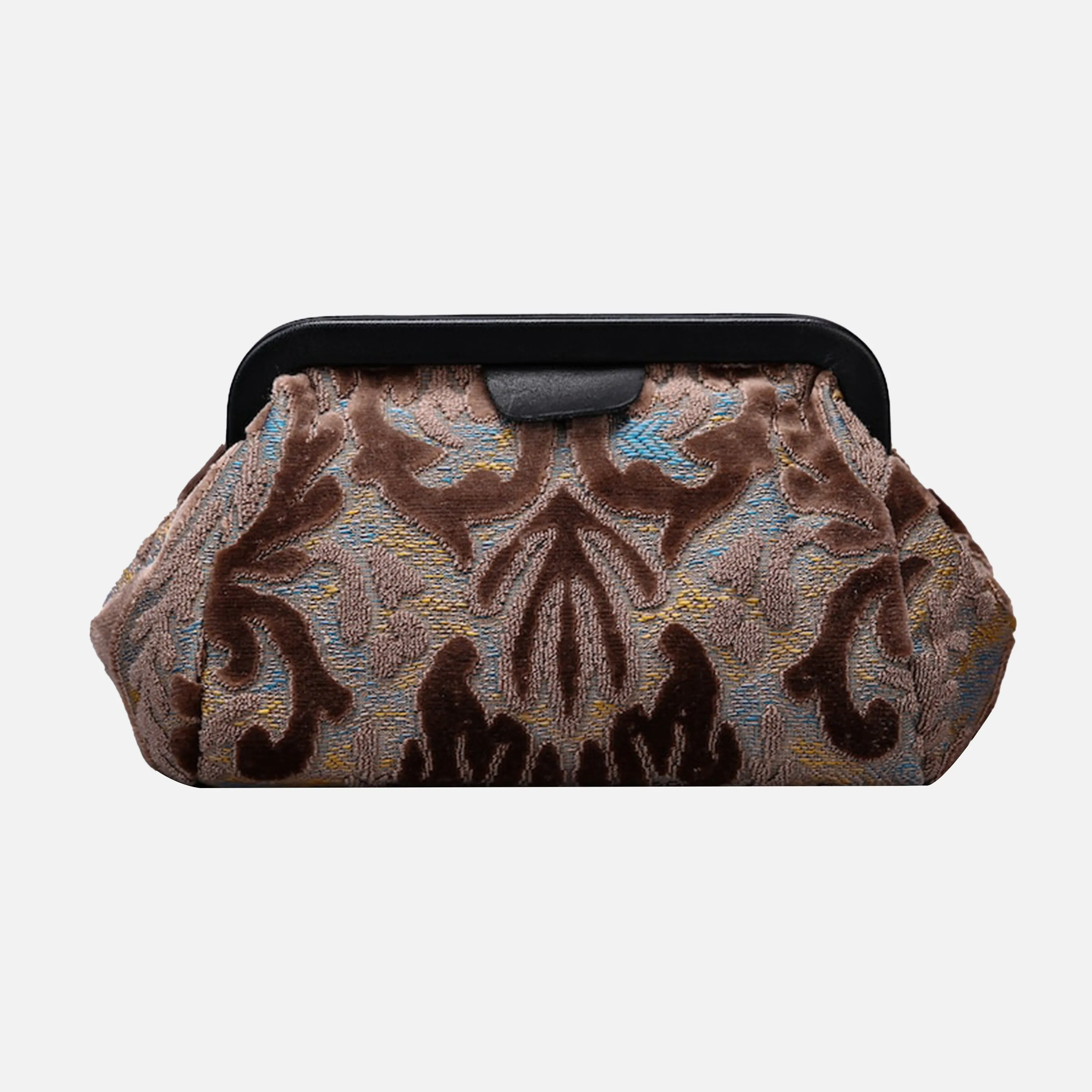 Burnout Velvet Camel Evening Bag Clutch