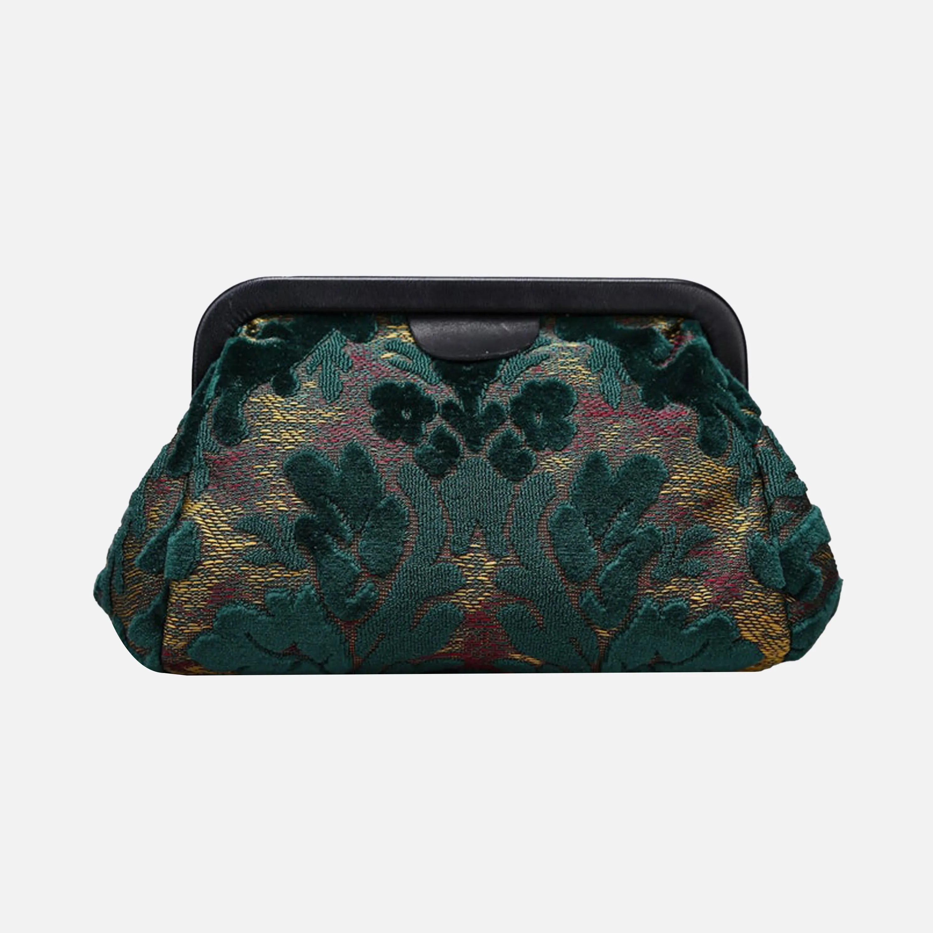 Burnout Velvet Jade Green Evening Bag Clutch