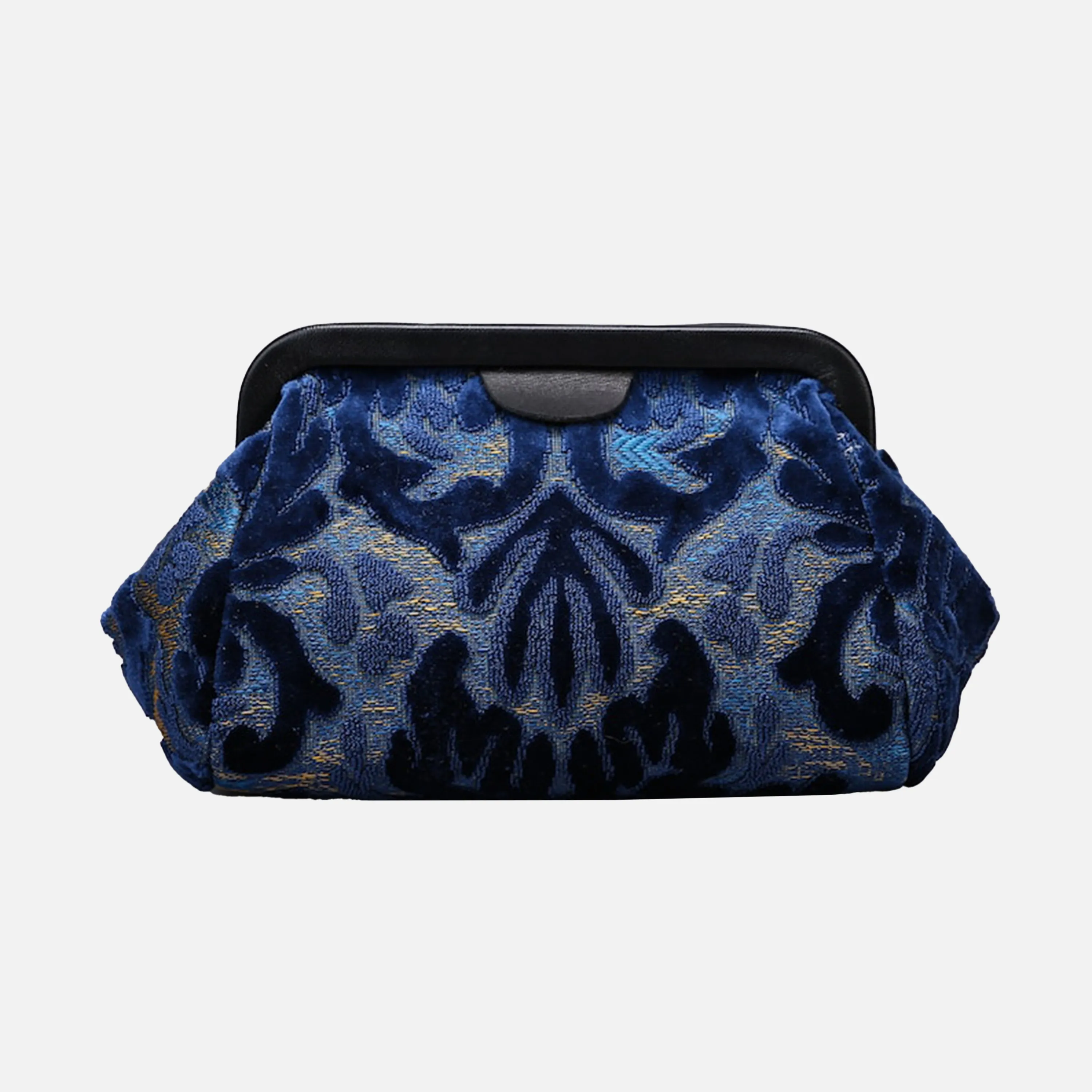 Burnout Velvet Navy Evening Bag Clutch