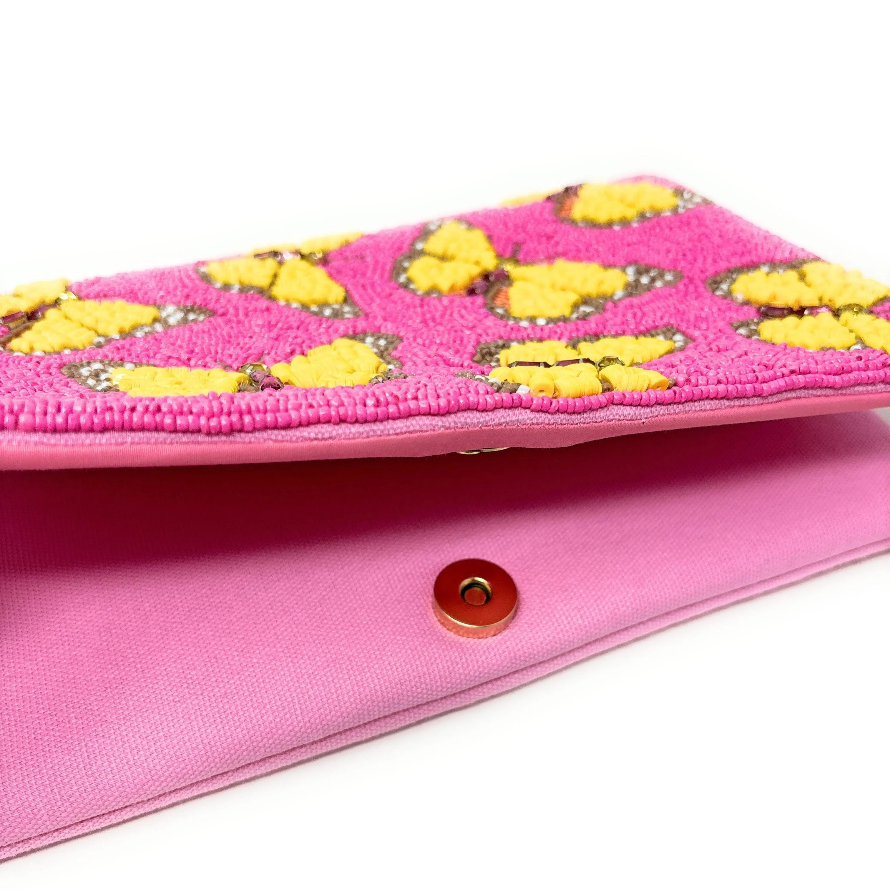 Butterfly Beaded Clutch Purse