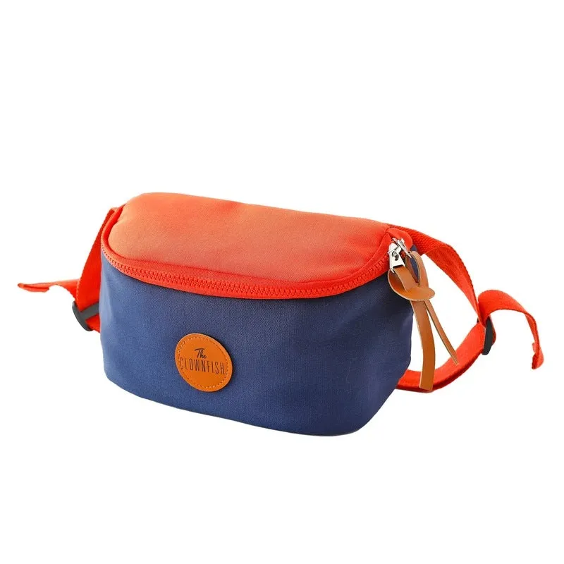 Clownfish Sling Bag - Durable Twill, Adjustable Buckle | 24X14X9cm | Orange & Blue