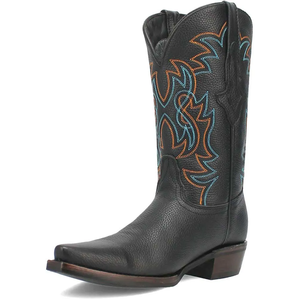 Dingo Gold Rush Black Leather Snip Toe Western Boots