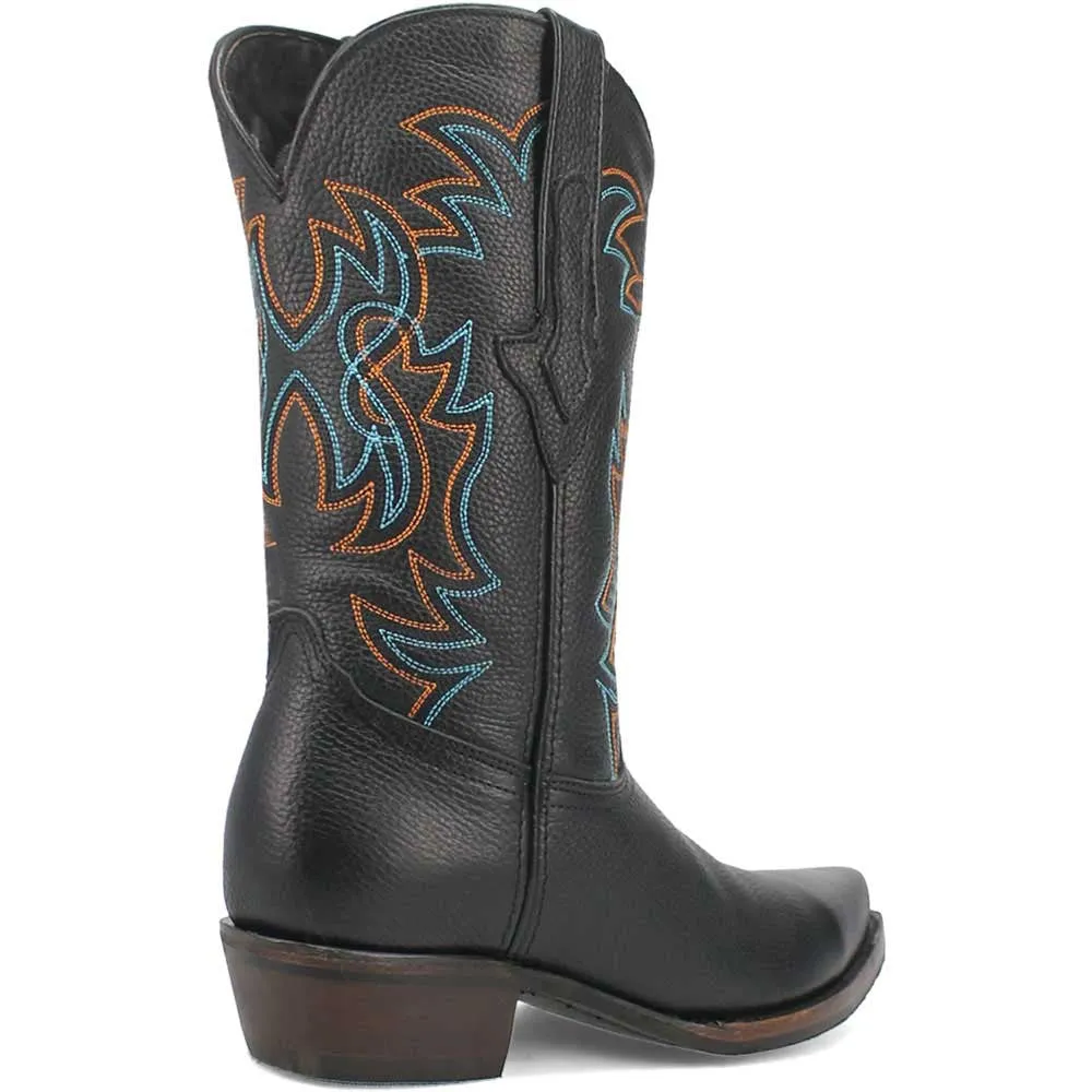 Dingo Gold Rush Black Leather Snip Toe Western Boots