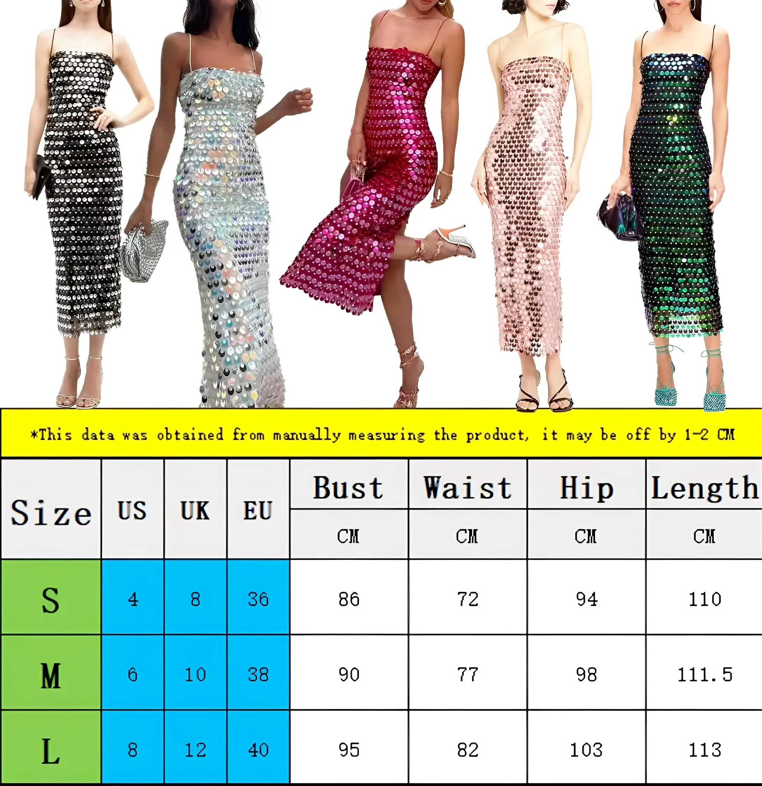 Fashionable Sexy Beaded Irregular Dresses Women's Colorful Sequin Dresses