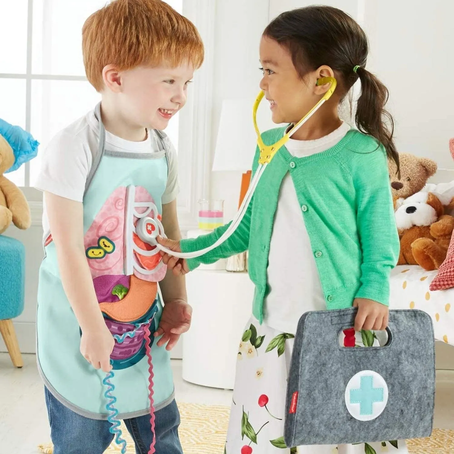 Fisher-Price Patient and Doctor Kit, 9-Piece Medical Pretend Play Gift Set, Ages 3 Years & Up