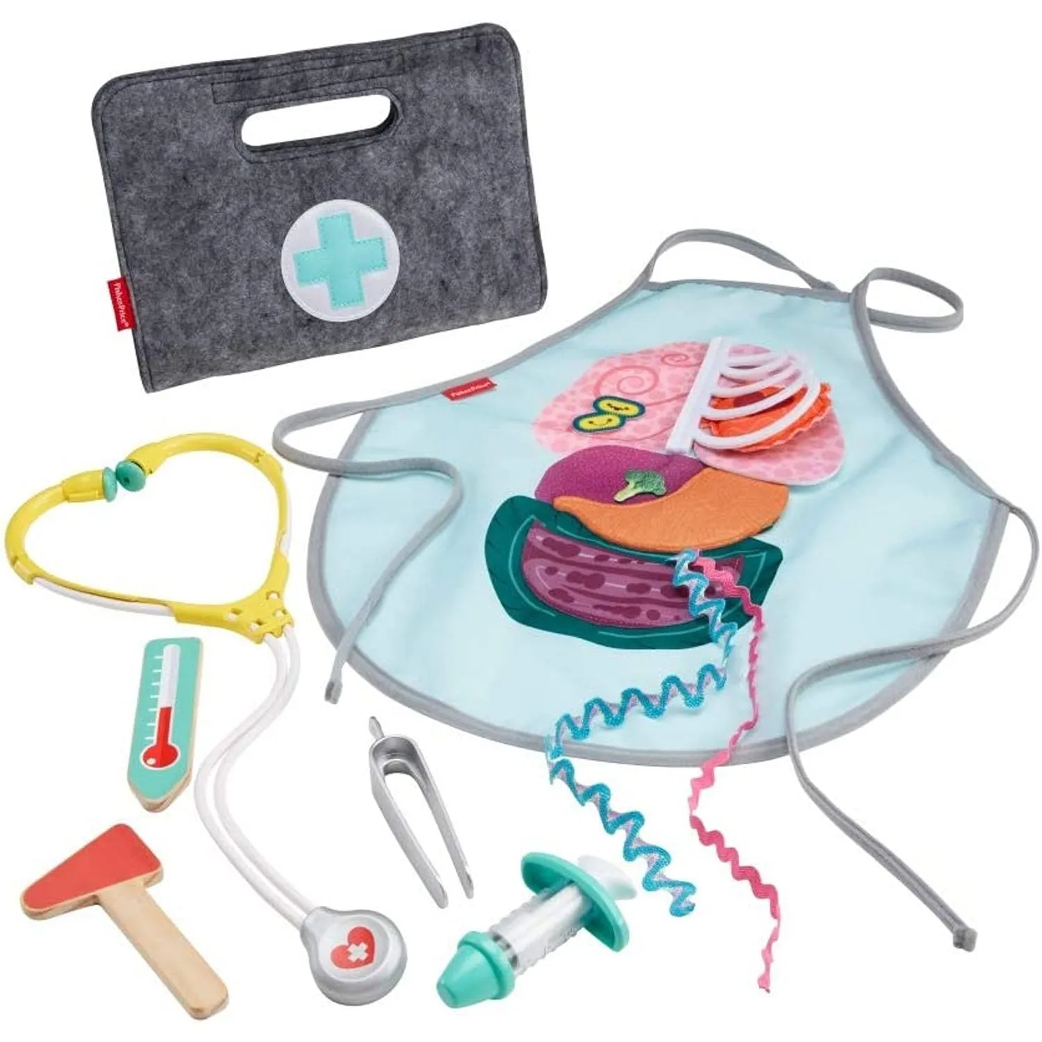 Fisher-Price Patient and Doctor Kit, 9-Piece Medical Pretend Play Gift Set, Ages 3 Years & Up