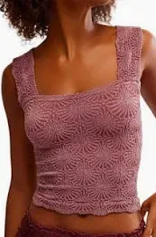 FREE PEOPLE LOVE LETTER CAMI RED PLUM NEW!