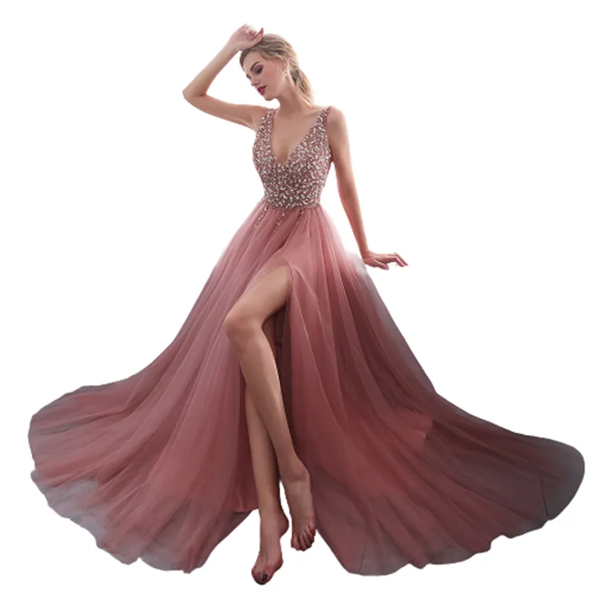 Funki Buys | Dresses | Women's Beaded  Evening Dress | Tulle