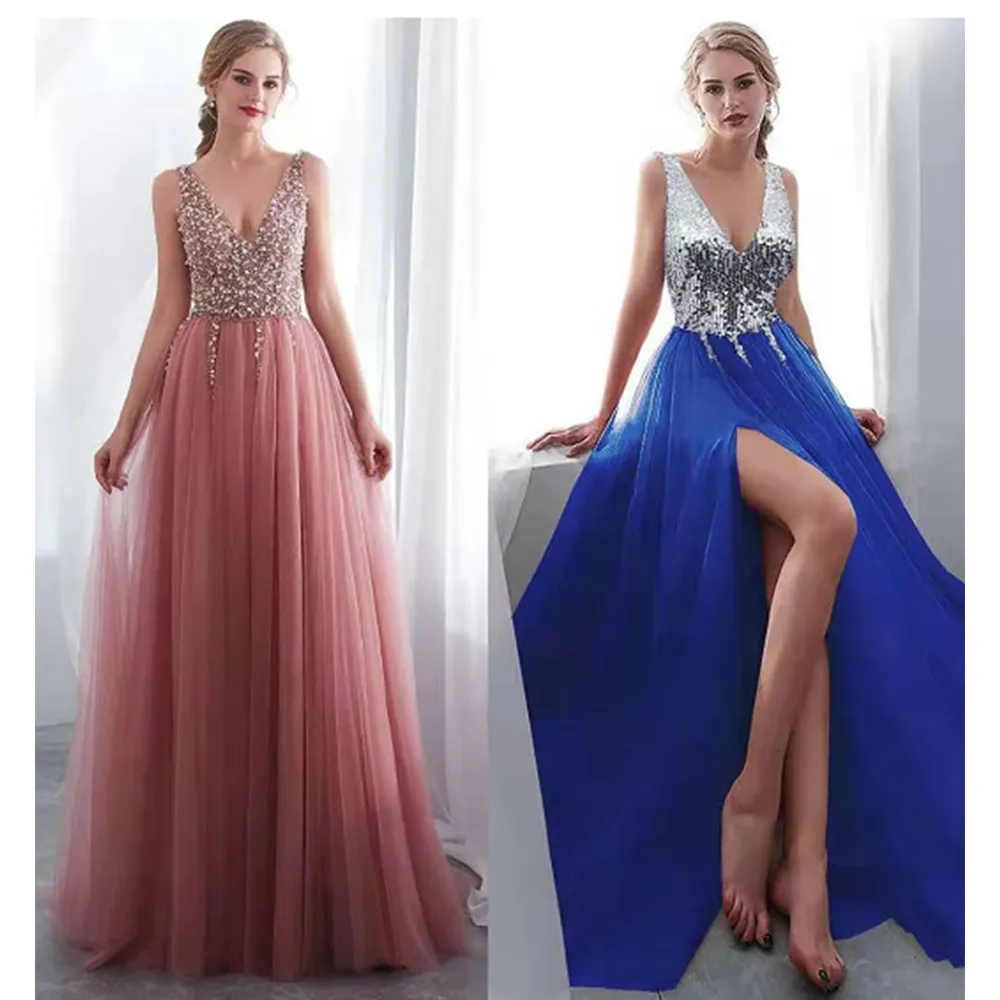 Funki Buys | Dresses | Women's Beaded  Evening Dress | Tulle