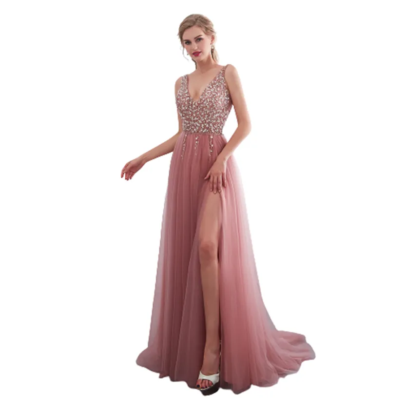 Funki Buys | Dresses | Women's Beaded  Evening Dress | Tulle