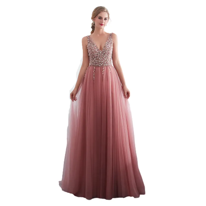 Funki Buys | Dresses | Women's Beaded  Evening Dress | Tulle