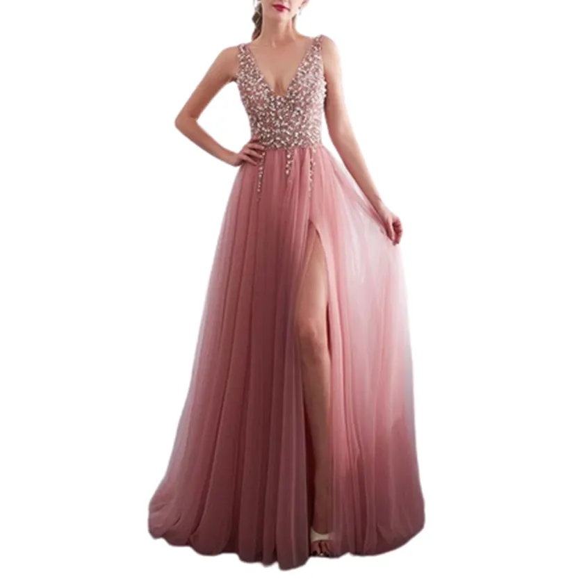 Funki Buys | Dresses | Women's Beaded  Evening Dress | Tulle