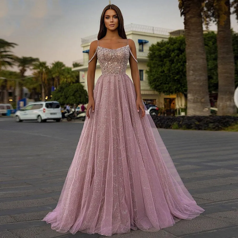 Funki Buys | Dresses | Women's Elegant Sequin Tulle Ball Gown