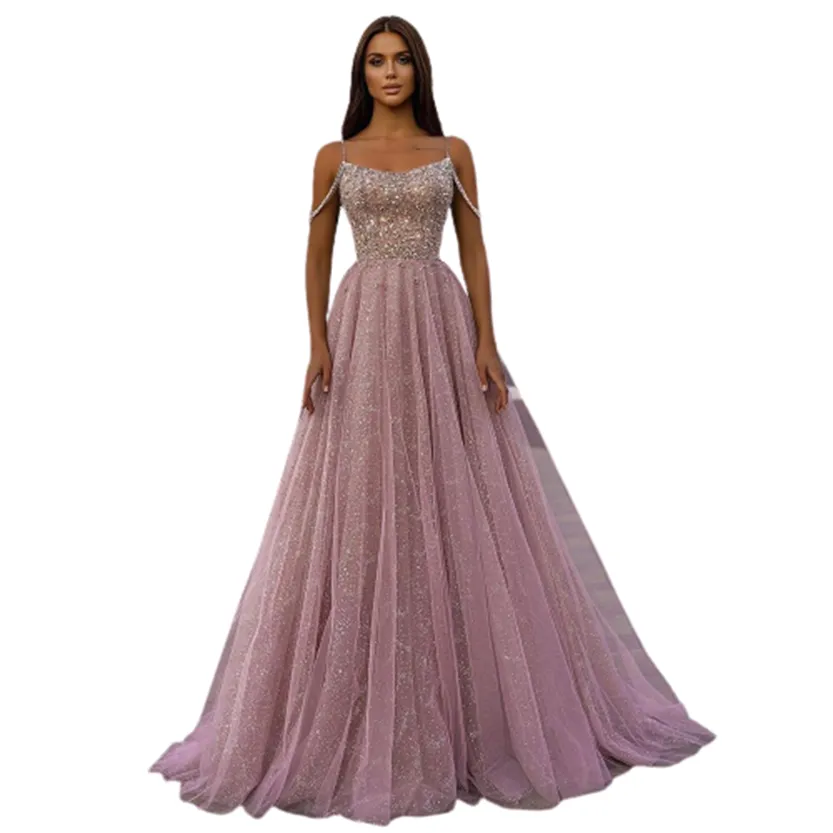 Funki Buys | Dresses | Women's Elegant Sequin Tulle Ball Gown