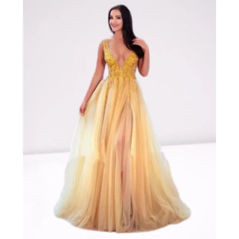 Funki Buys | Dresses | Women's Long Chiffon Tulle Prom Dress