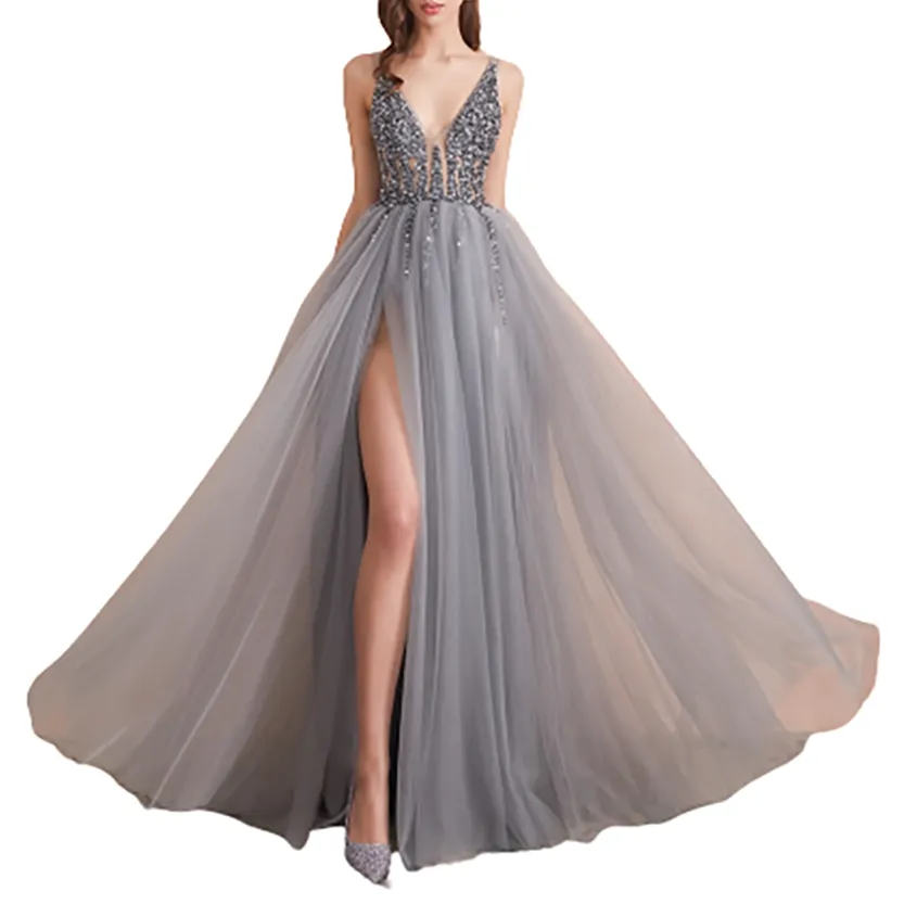 Funki Buys | Dresses | Women's Long Chiffon Tulle Prom Dress