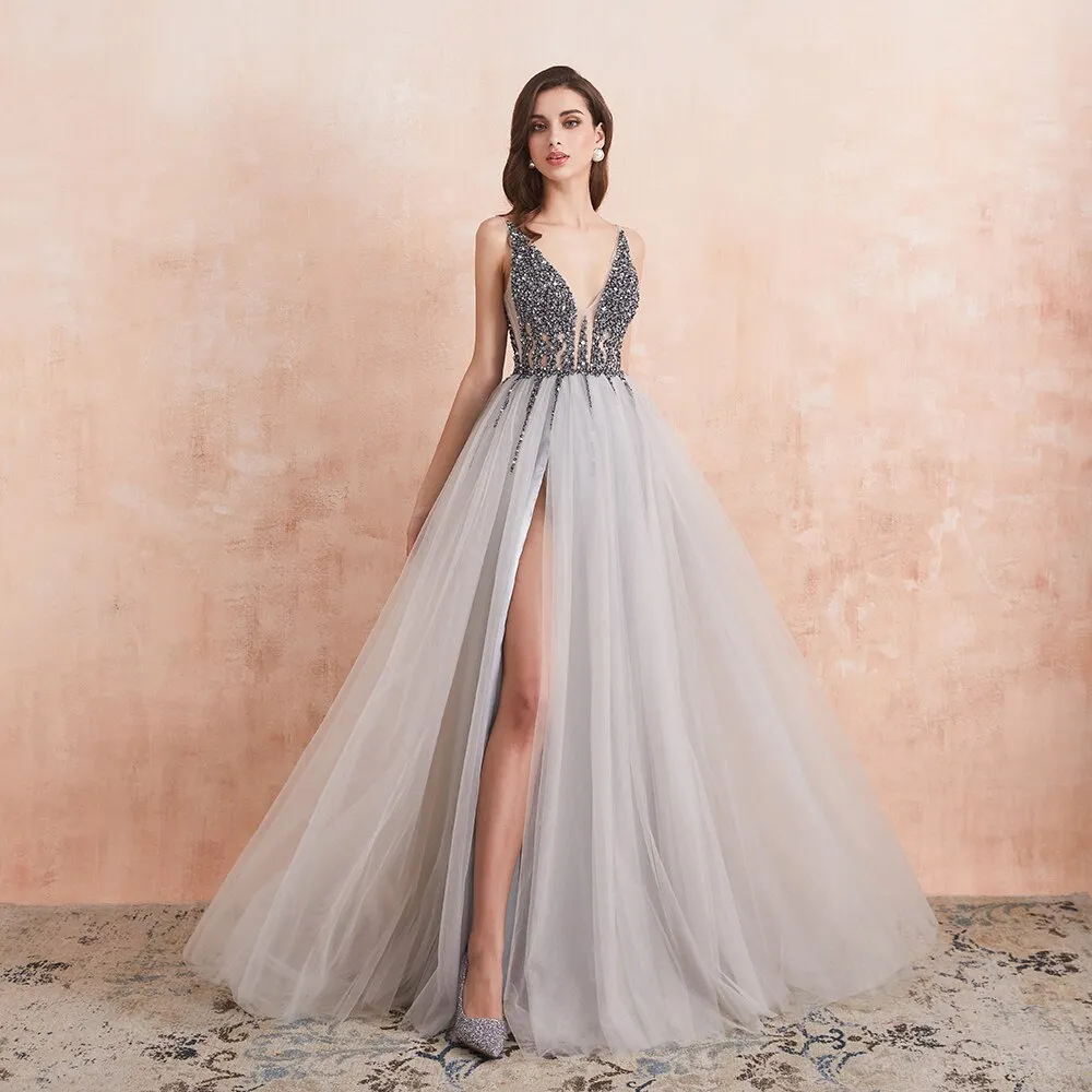 Funki Buys | Dresses | Women's Long Chiffon Tulle Prom Dress