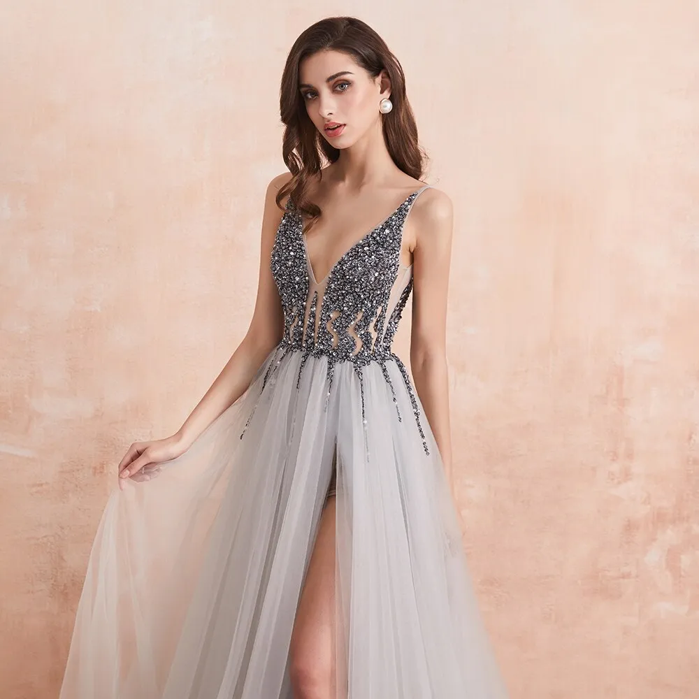 Funki Buys | Dresses | Women's Long Chiffon Tulle Prom Dress