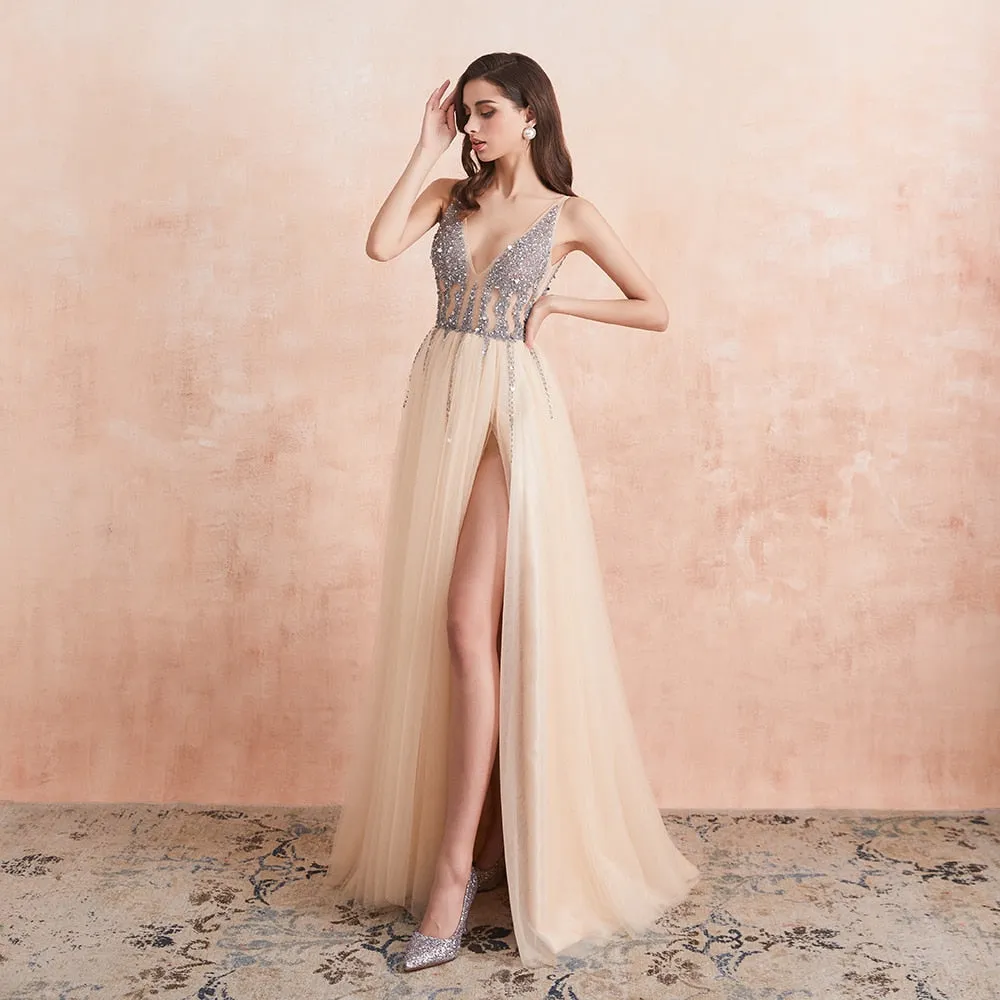 Funki Buys | Dresses | Women's Long Chiffon Tulle Prom Dress