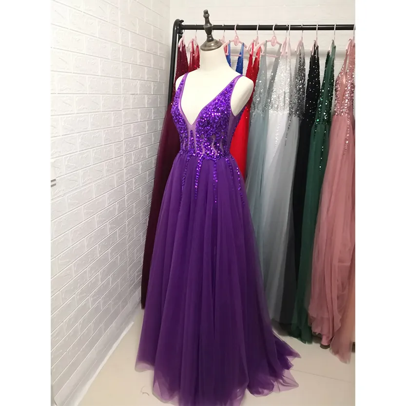 Funki Buys | Dresses | Women's Long Chiffon Tulle Prom Dress