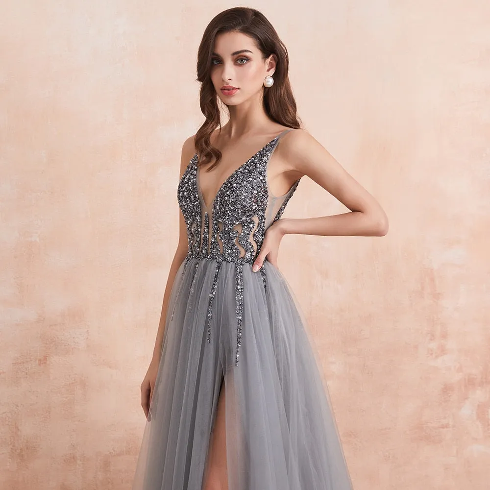 Funki Buys | Dresses | Women's Long Chiffon Tulle Prom Dress