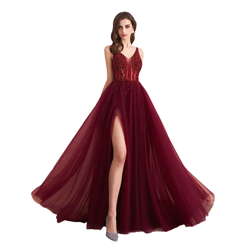 Funki Buys | Dresses | Women's Long Chiffon Tulle Prom Dress