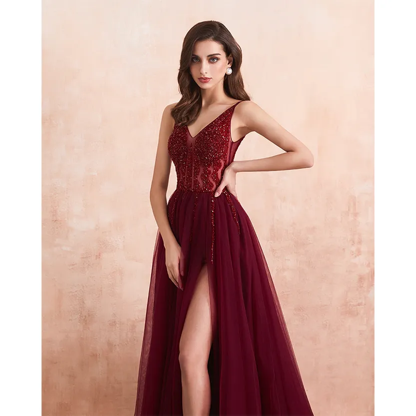 Funki Buys | Dresses | Women's Long Chiffon Tulle Prom Dress