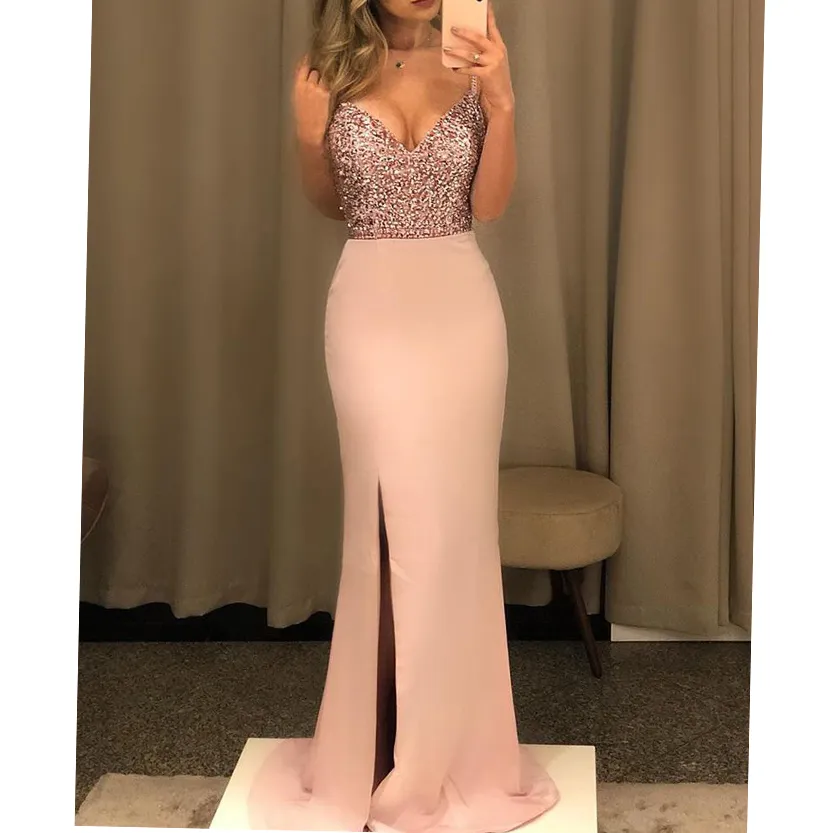 Funki Buys | Dresses | Women's Long Sequin Prom Party Dress