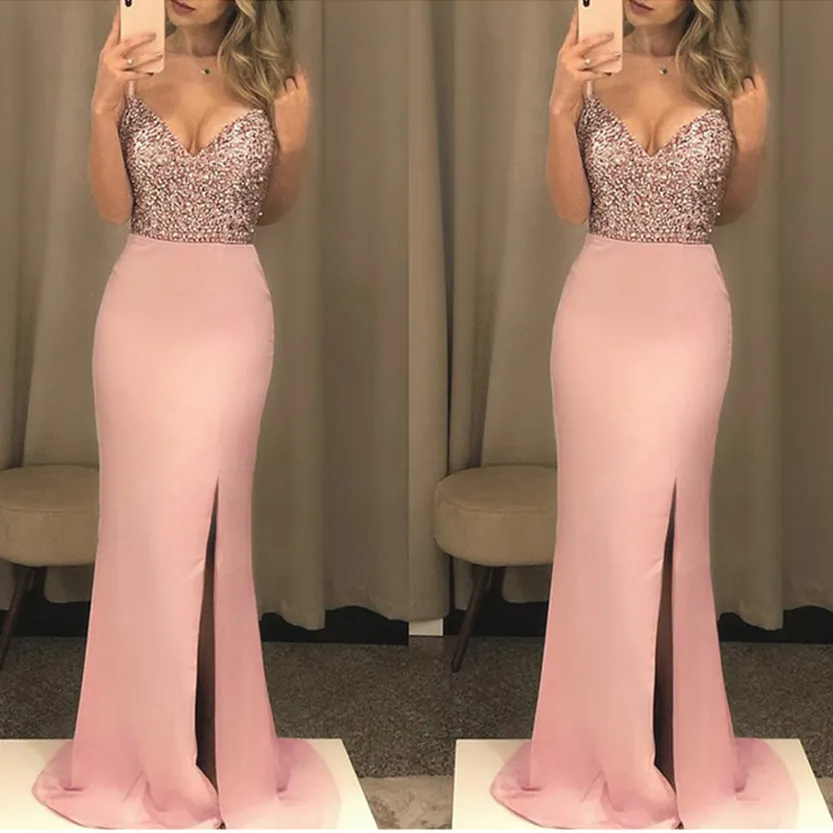 Funki Buys | Dresses | Women's Long Sequin Prom Party Dress