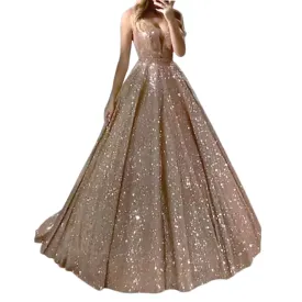 Funki Buys | Dresses | Women's Long Sparkly Sequin Ball Gown