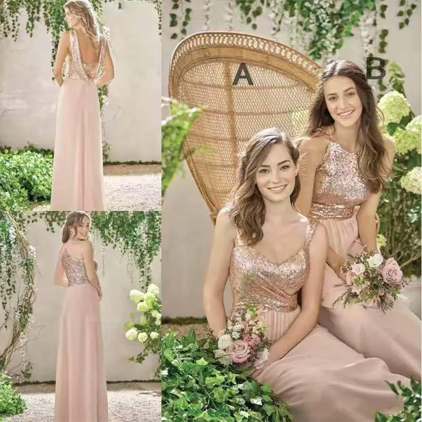 Funki Buys | Dresses | Women's Sequin Prom Bridesmaid Dress