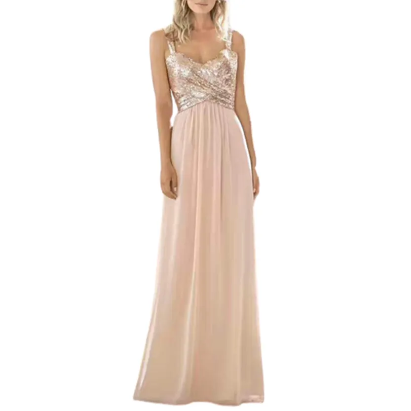 Funki Buys | Dresses | Women's Sequin Prom Bridesmaid Dress