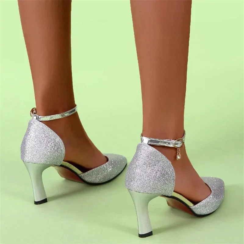 Funki Buys | Shoes | Women's Gold Silver Rose Glitter Shoes