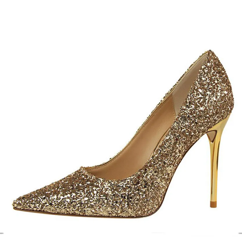 Funki Buys | Shoes | Women's High Heel Glitter Prom Pumps