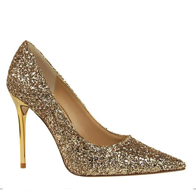 Funki Buys | Shoes | Women's High Heel Glitter Prom Pumps