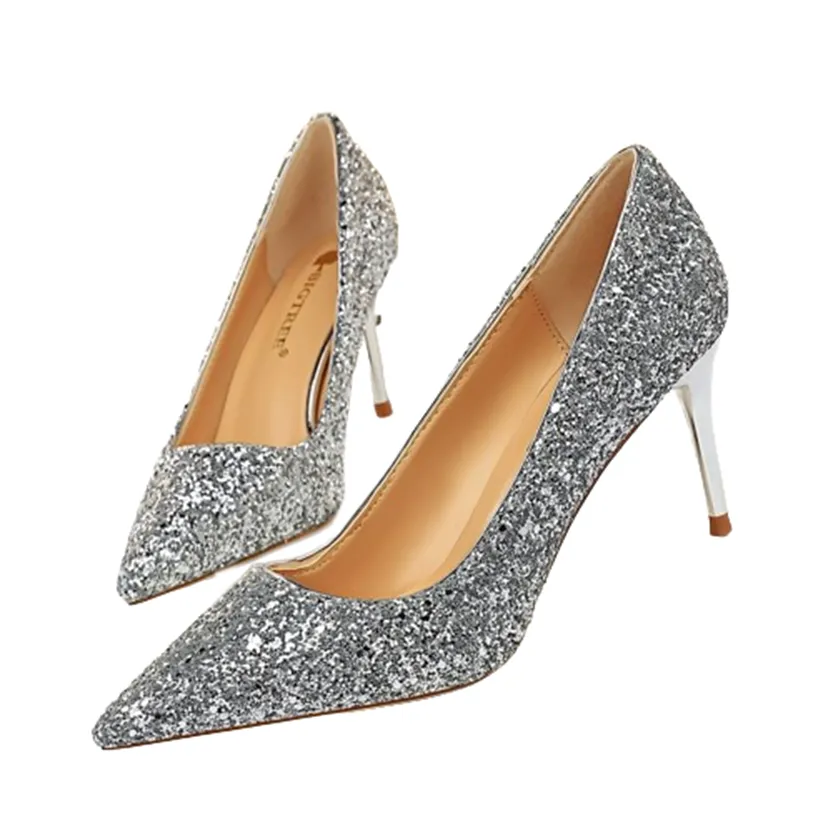 Funki Buys | Shoes | Women's High Heel Glitter Prom Pumps