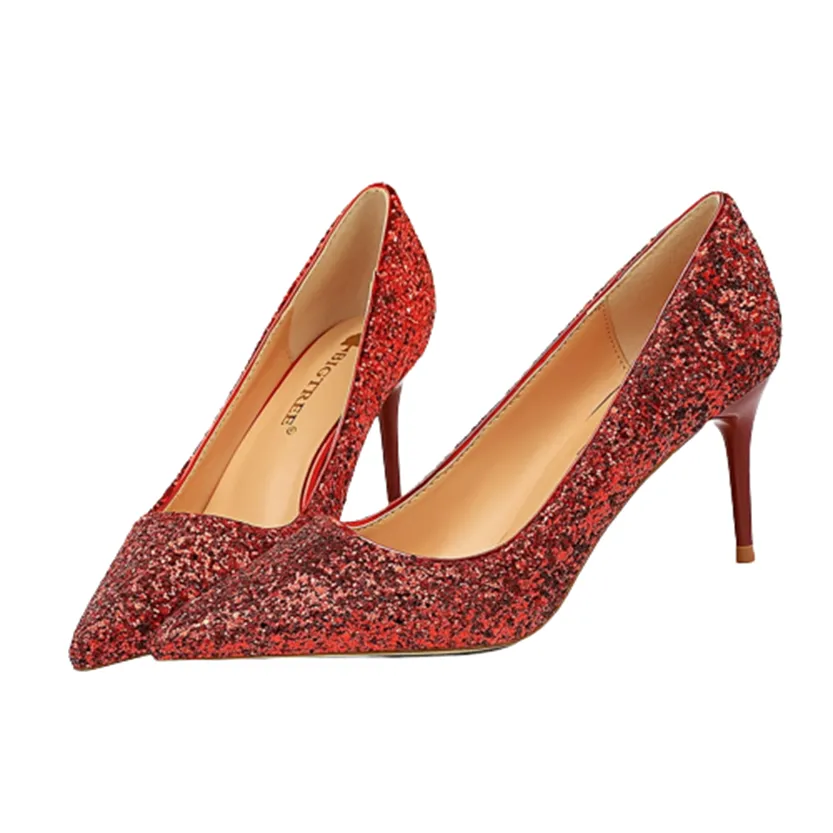 Funki Buys | Shoes | Women's High Heel Glitter Prom Pumps