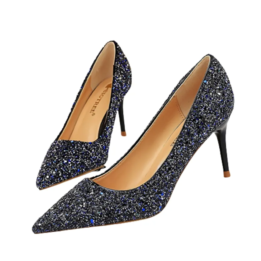 Funki Buys | Shoes | Women's High Heel Glitter Prom Pumps