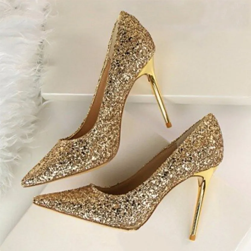 Funki Buys | Shoes | Women's High Heel Glitter Prom Pumps